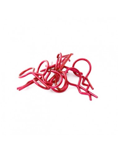 Universal 1/10 red body clips (10u)
