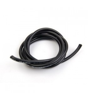 14 AWG black silicone cable.