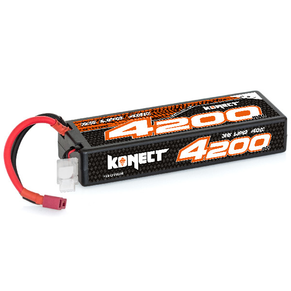 Konect Lipo 4200mah 11.1V 40C 3S1P 46.6Wh (Slim Pack Dean)