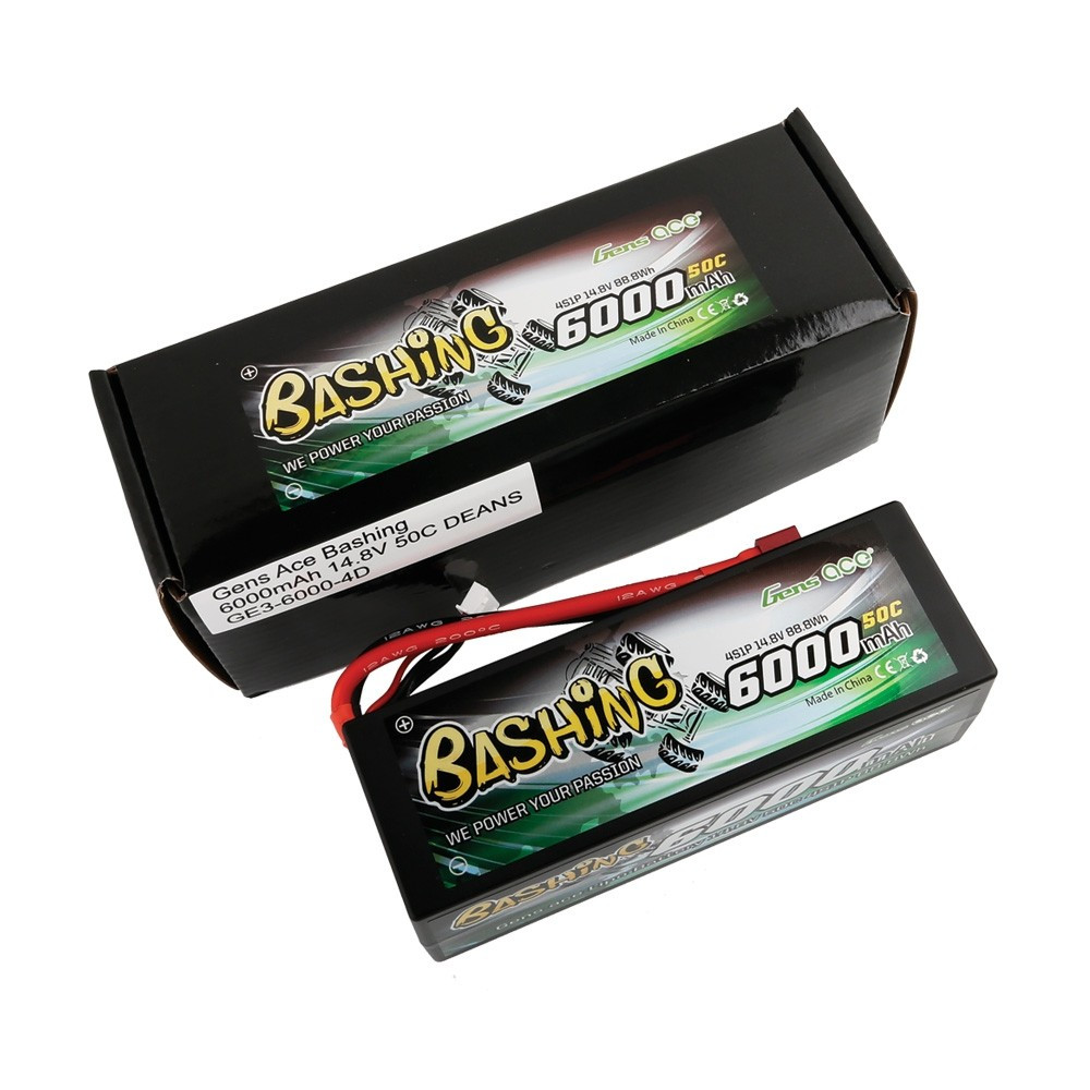 Gens ace Batteria LiPo 4S 14.8V-6000-50C (Deans)