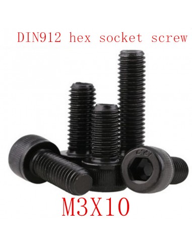 Allen screws M3X10 6 units (DIN912)