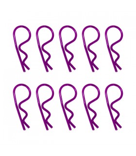 Purple body clips 1/8 10pcs