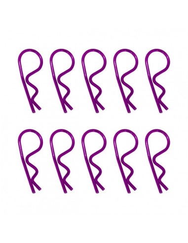 Purple body clips 1/8 10pcs