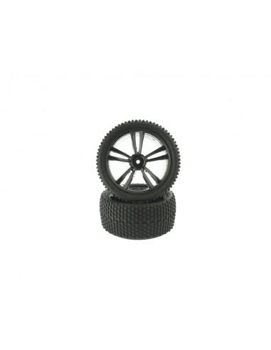 Complete rear wheels with black buggy...