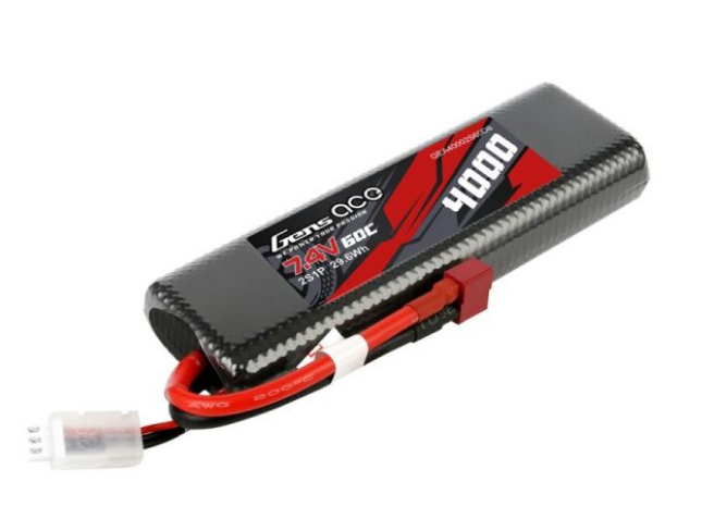 Gens ace Batería LiPo 2S 7.4V-4000-45C(Deans) 139x47x23mm 200g