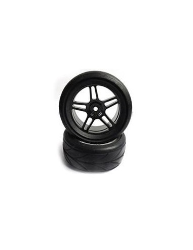 Complete front/rear wheels with black...